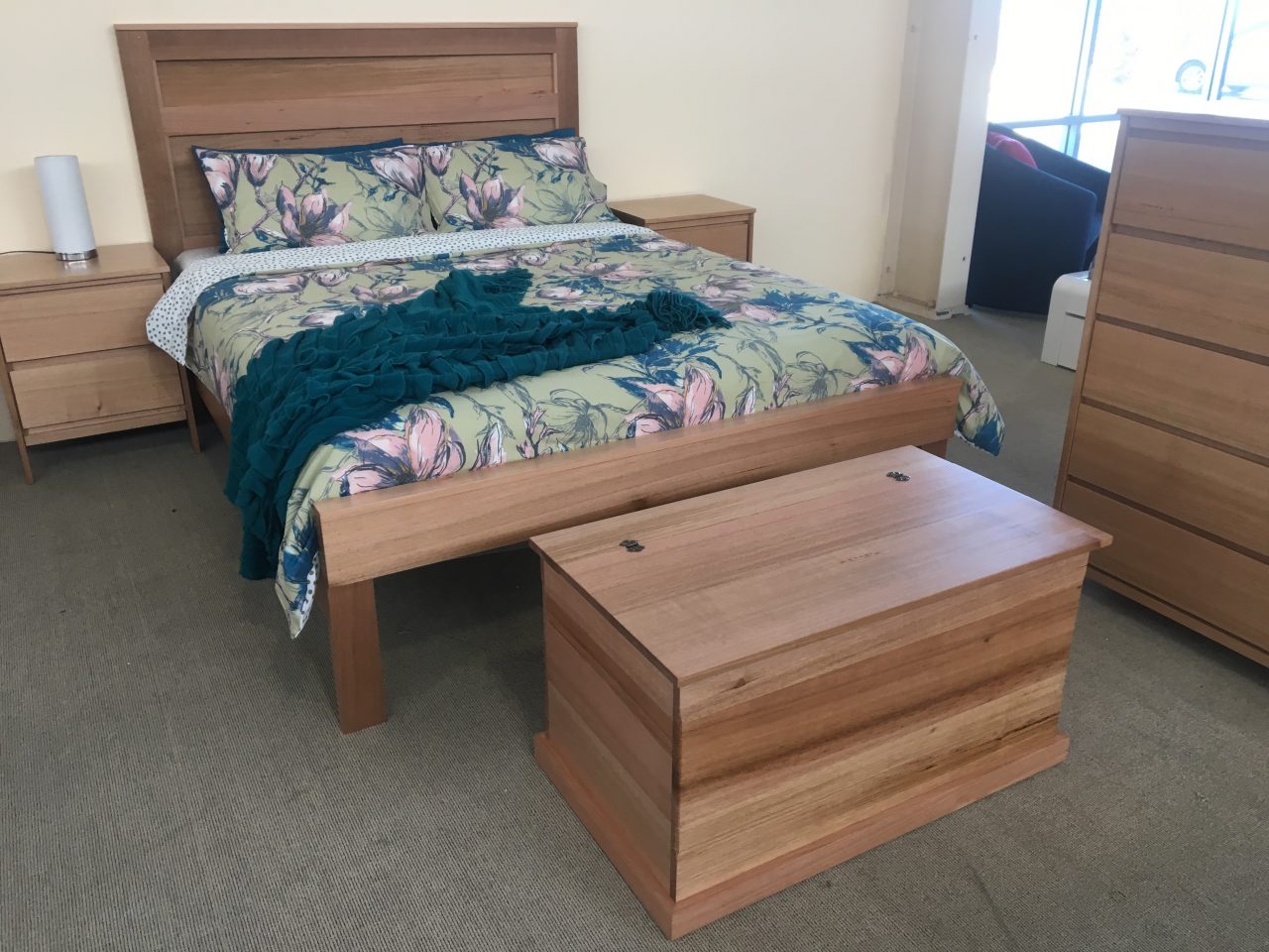 Shezzy Tas Oak bed Bliss Living Furniture