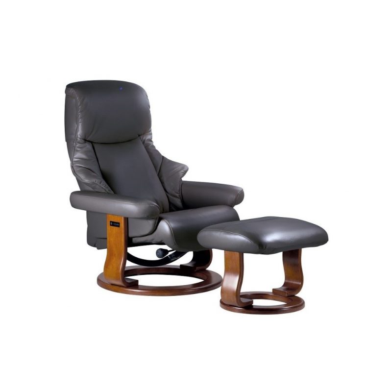 Angelo Leather Recliner And Footstool Bliss Living Furniture